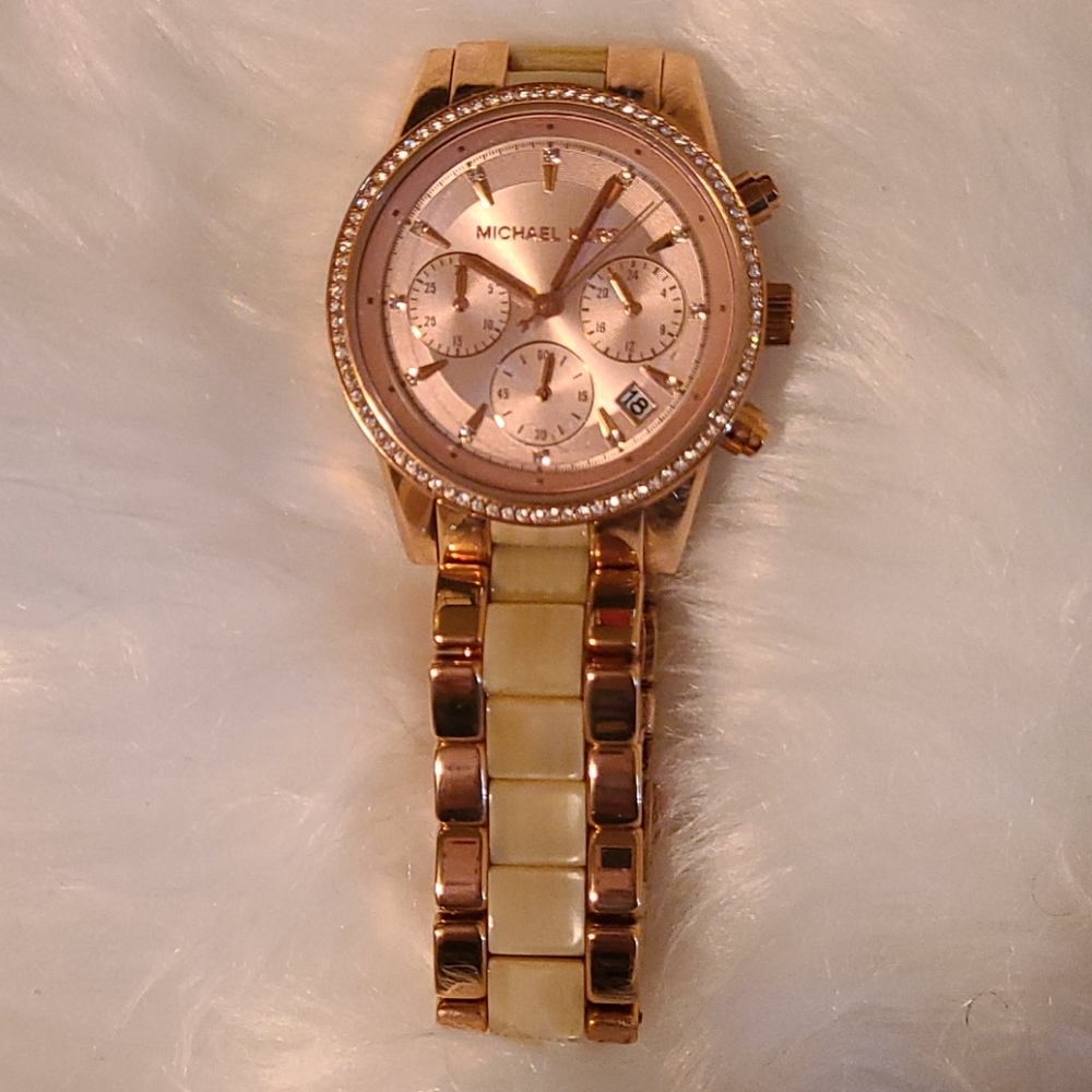 Michael Kors Rose Gold Marble Watch